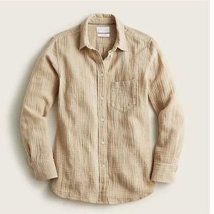 J. Crew Classic Fit Cozy Gauze Shirt in Beechwood